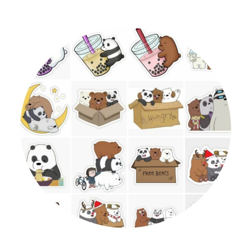 

[50 Pcs] WE BARE BEARS | DECO STICKER | STICKER DIY | JURNAL AESTHETIC [DS02]
