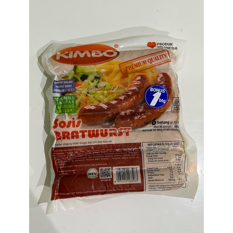 

FROZEN FOOD SOSIS KIMBO JUMBO isi 6+1(BONUS). Siap saji dan 100% HALAL