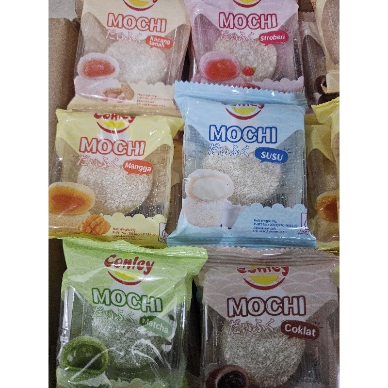

Mochi Conley Kue Mochi Susu Coklat Mangga Matcha Kacang Tanah Strawberry 30 gr