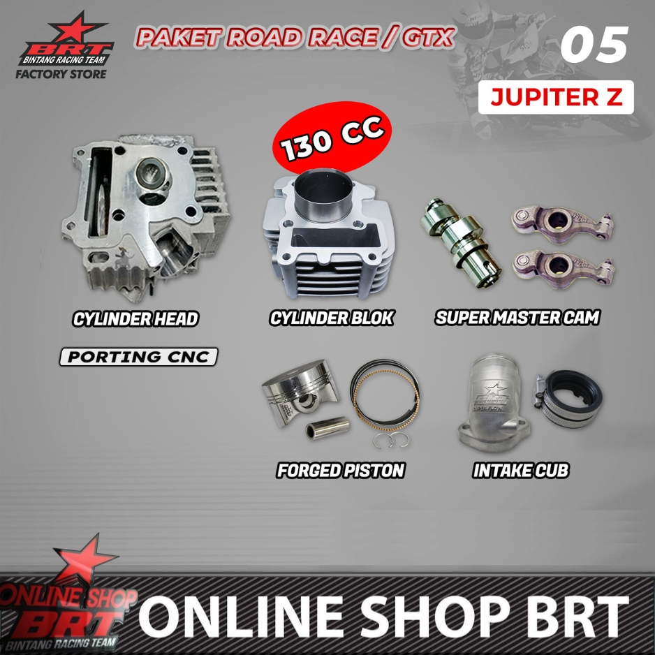 PAKET TOURING BORE UP ROAD RACE GTX 5 & 9 BRT JUPITER Z 110 VEGA R NEW