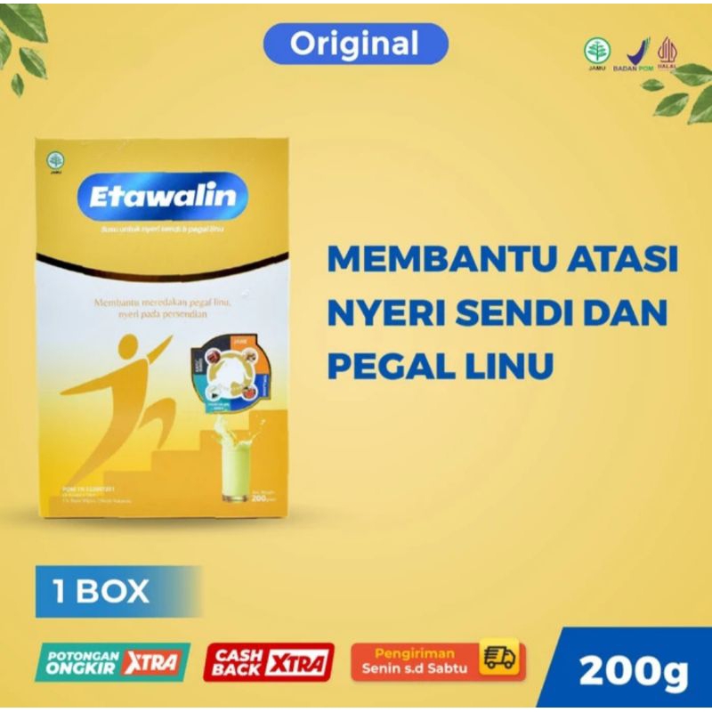 

ETAWALIN - Membantu Mengatasi Asam Urat, Rematik dan Nyeri Sendi 100% Original Alami Tanpa Efek Samping 200 gr