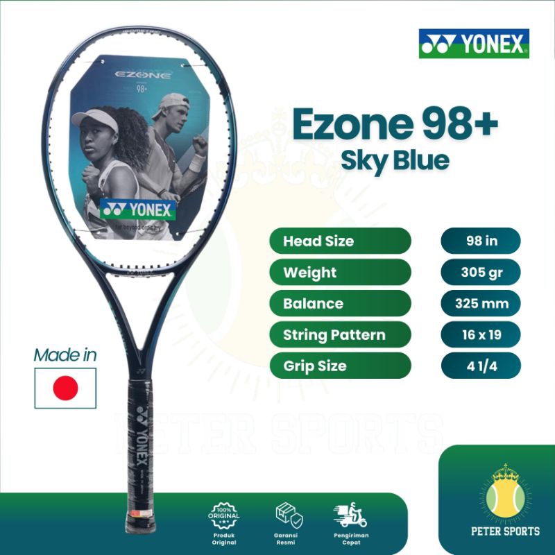 Yonex Ezone 98+ Sky Blue - Raket Tenis Yonex