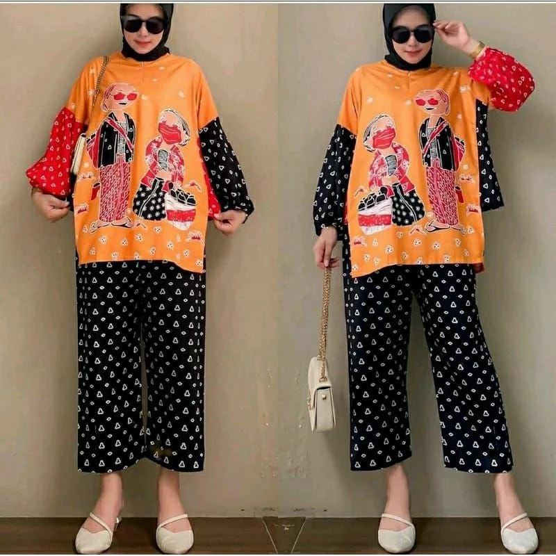 SETELAN TEJO JAMU GENDONG SEMERBAK BATIK ORIGINAL ONE SET TEJO SETELAN WANITA KEKINIAN VIRAL KEKINIA