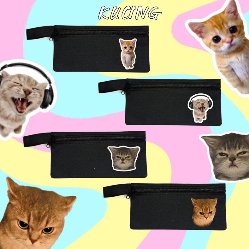 

kotak pensil, gambar kucing, cepuk tempat pensil, tempat pensil anak anak, cepuk pensil, tempat pensil karakter kucing