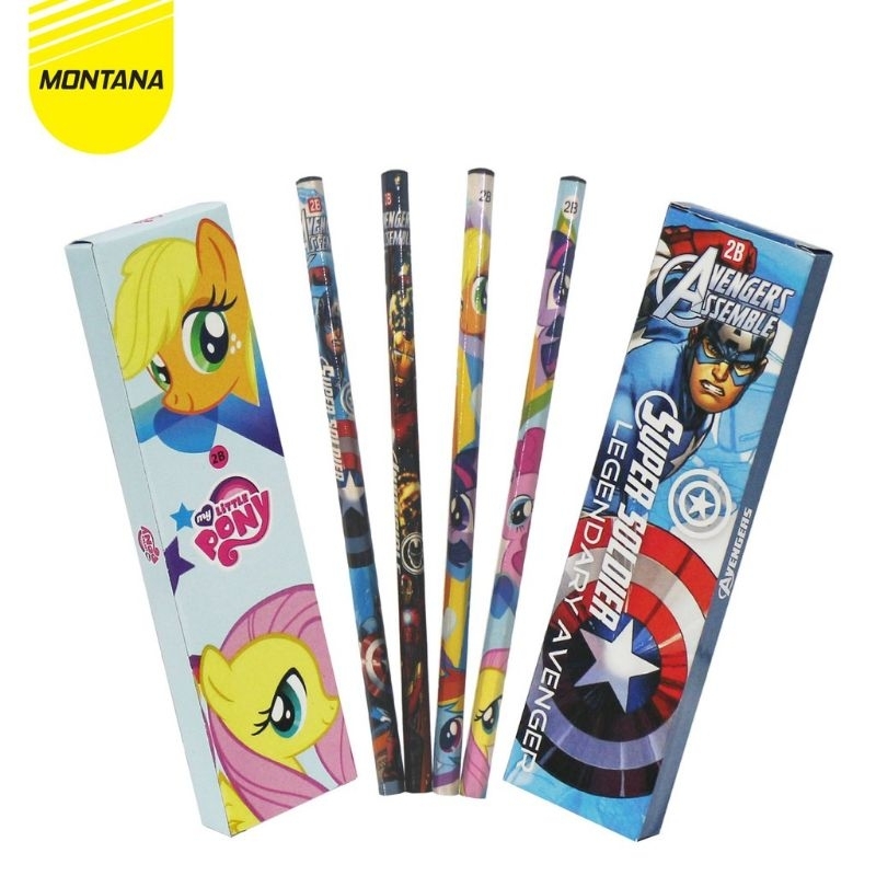 

12pc pensil karakter / pensil 2b motif