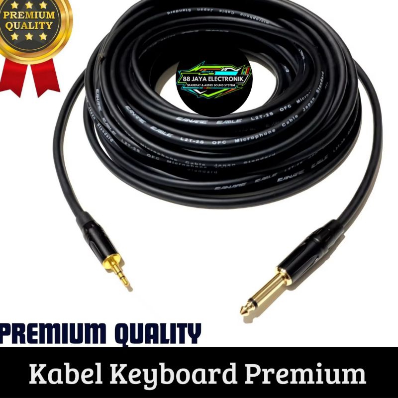 kabel keyboard converter jack 3,5mm to jack akai Ts 6,5mm mono 50cm-5meter