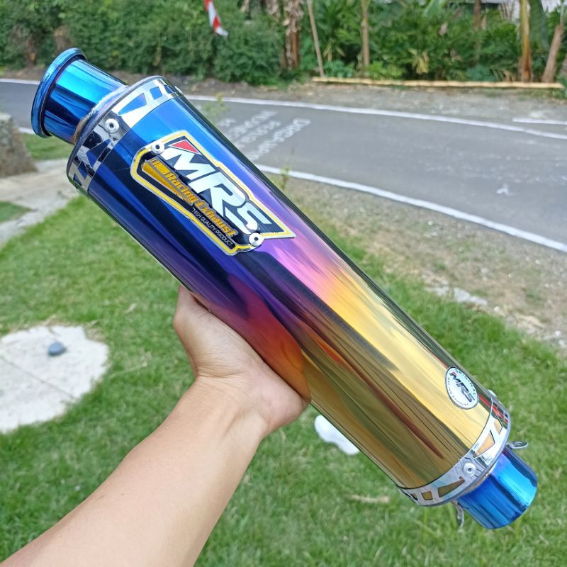 SILINCER KNALPOT BULAT CINCIN BLUEMOON ORIGINAL MRS RACING EXHAUST SLINCER BULET BLUE ADEM NGEBAS In