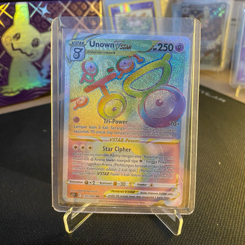 Unown Vstar HR 116/098 Pokemon 2022 TCG Indonesia