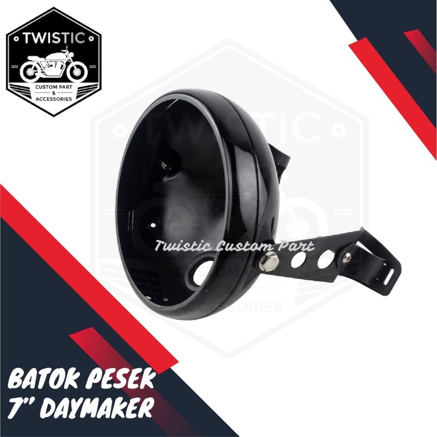 Cover Batok Pesek Headlamp Lampu Depan 7 inch Motor & Bracket Kupingan