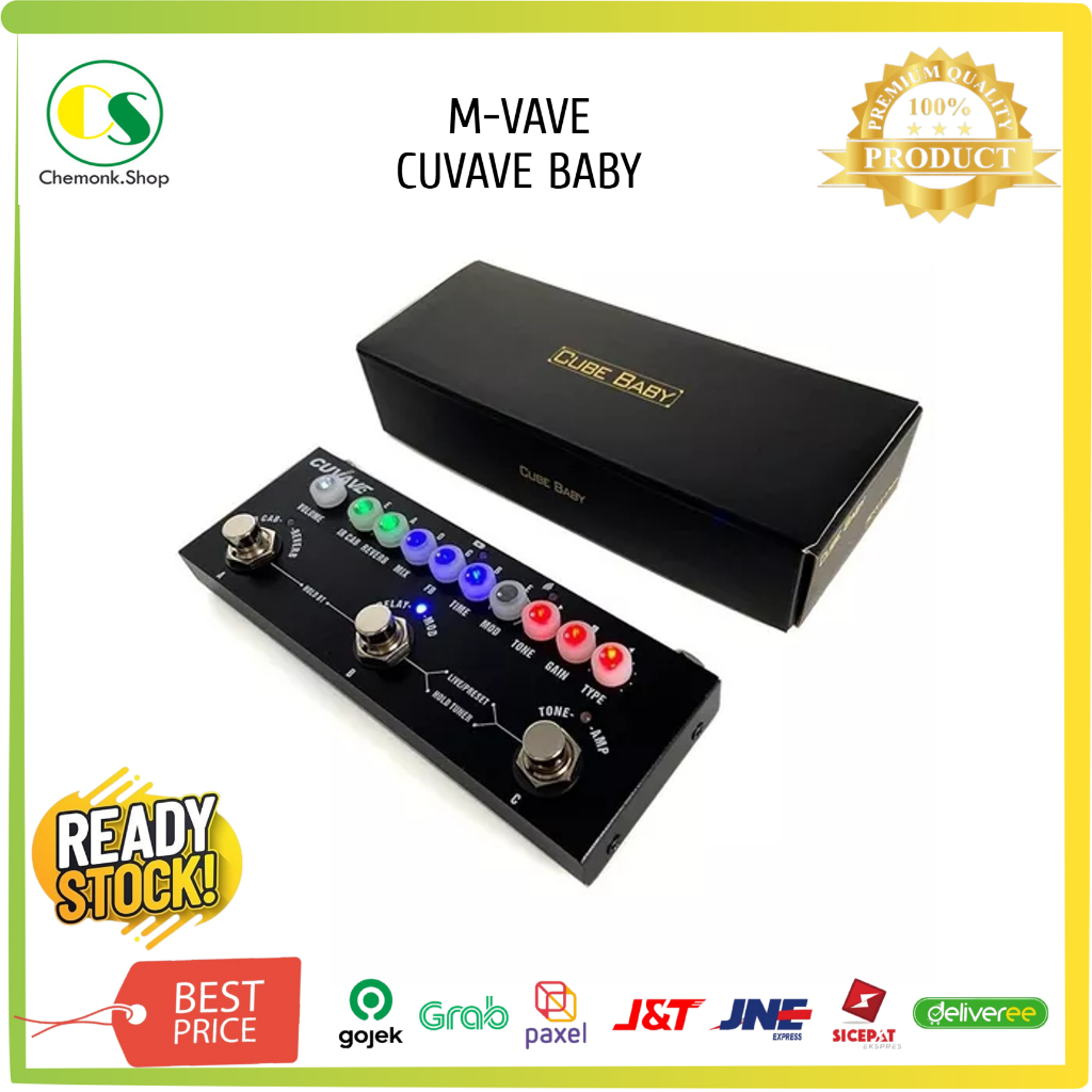 Efek Gitar M-VAVE CUVAVE Cube Baby Soundcard Multi Effects Pedal