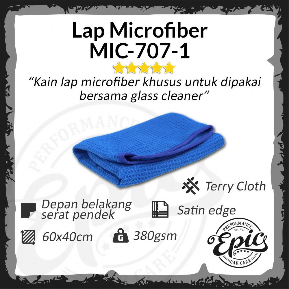 Kain Lap Microfiber Kaca Mobil Tipe Kain Microfiber Waffle 60x40