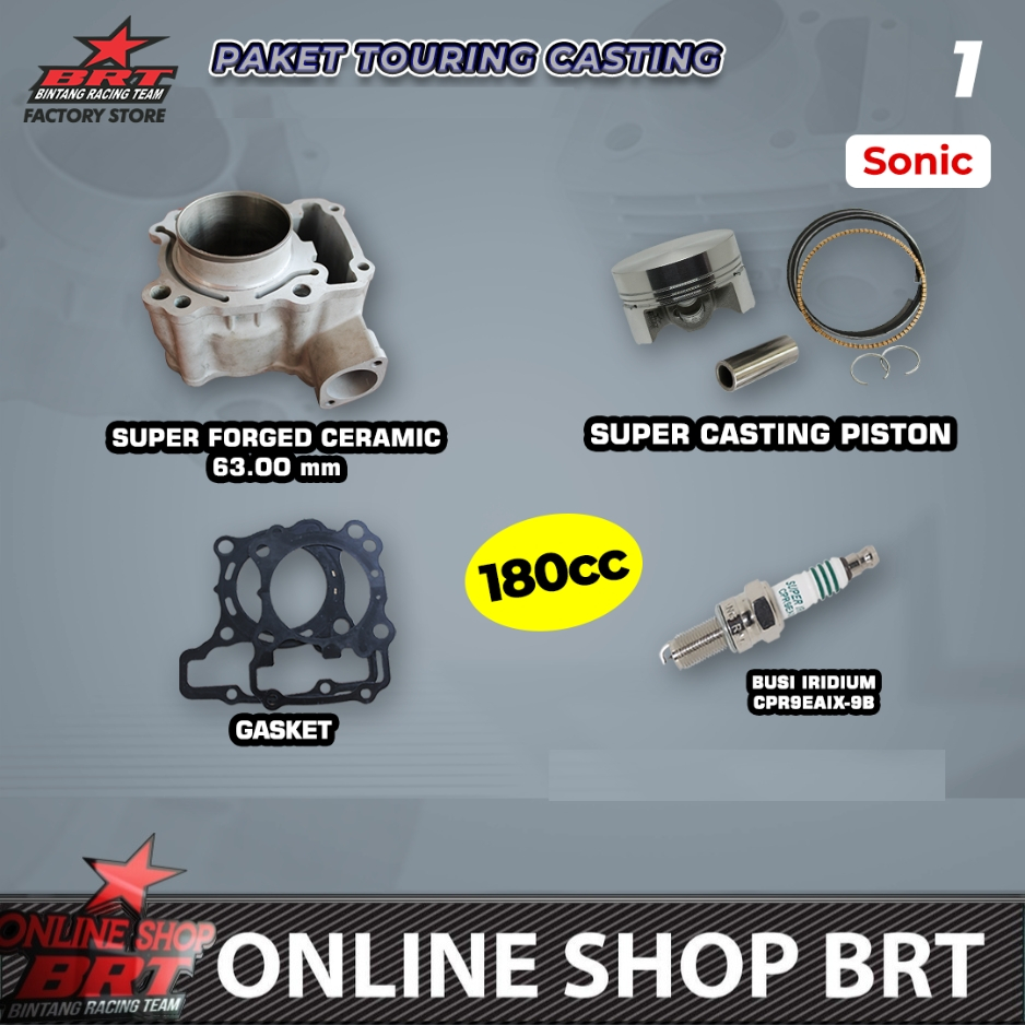 BLOK SET CERAMIC PISTON CASTING 63 mm BRT SONIC NEW CB 150 R CBR 150 SUPRA GTR 150 CBX 150
