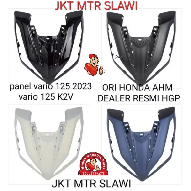 64301-K2V-N30 Cover Front Tameng Panel Depan Vario 125 LED Tahun 2023 K2V HitamDoff