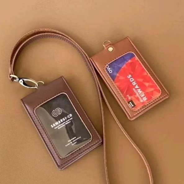 

Kualitas Terbaik ID Card Holder Kulit Magnet 2 sisi by Sawargico Magtusi