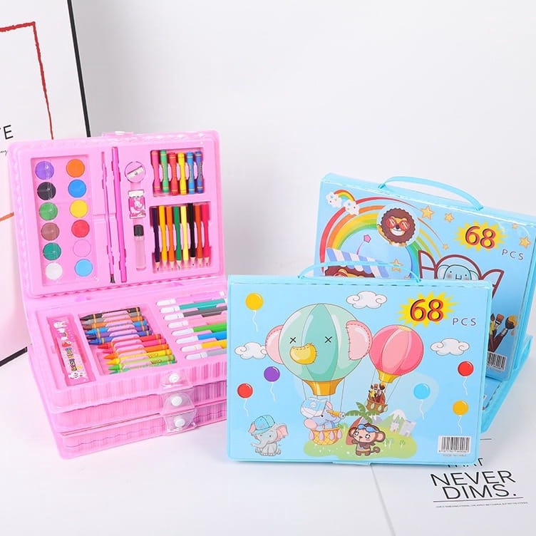 

Kualitas Puas Crayon Set 68pcs Krayon Mewarnai Anak 68pcs Pensil Warna Set 68pcs