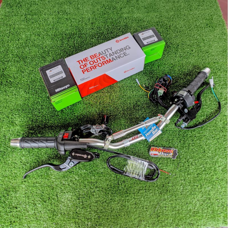 Stang day low paket komplit set holder kanan kiri master rem