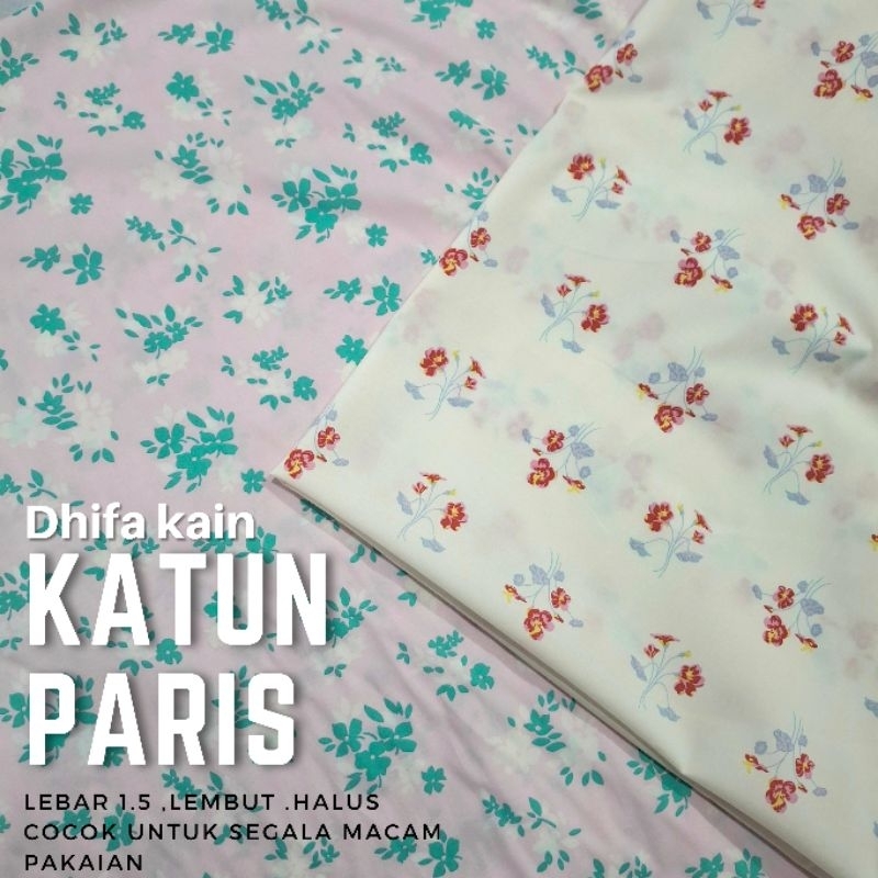 kain katun paris motif bunga