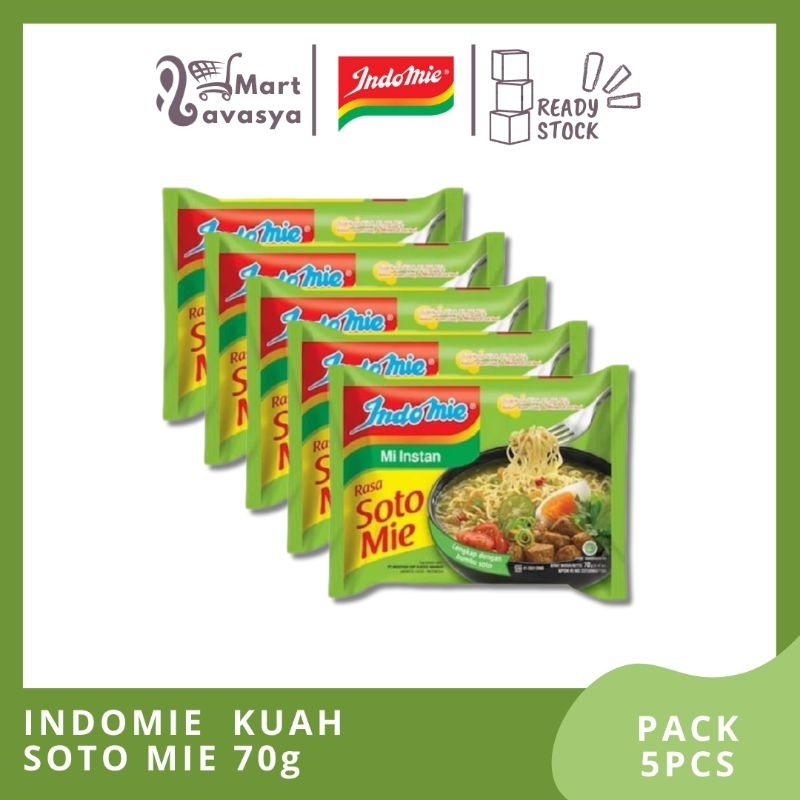 

INDOMIE INSTAN KUAH SOTO MIE 70g - 1 PACK ( 5 PCS ) - KOTA BANDUNG - LAVASYA MART