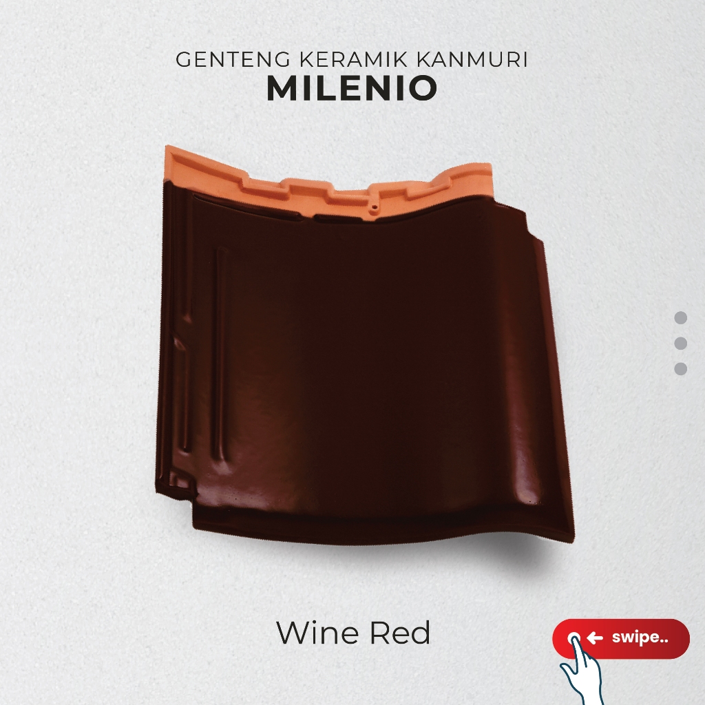 Kanmuri Milenio Wine Red Genteng Keramik Original