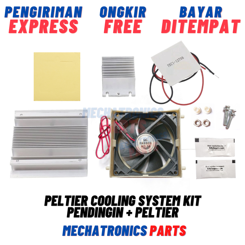 [SEN-0082] PELTIER COOLING SYSTEM KIT PENDINGIN PELTIER TEC1-12706 SET HEATSINK PELTIER+PELTIER