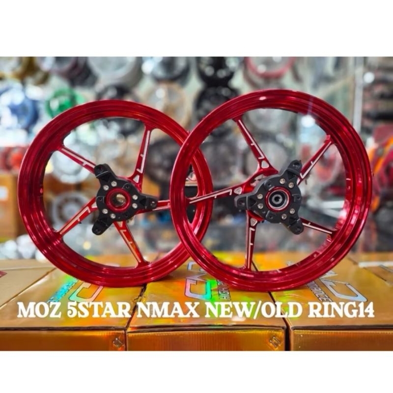 VELG DELKEVIC MOZ 5 STAR 14*185_14*215 VELG NMAX NEO NMAX TURBO NMAX NEW Velg delkevic original