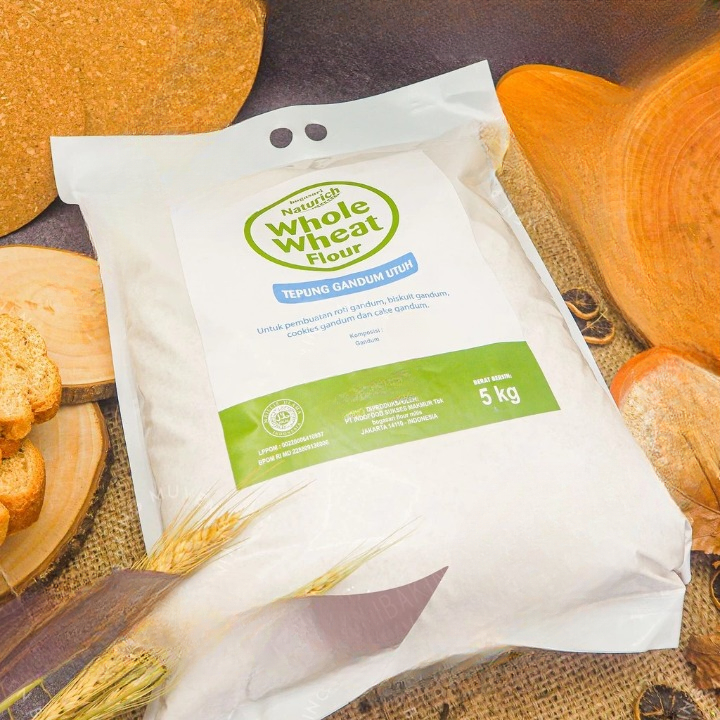 

Bahan Kue Tepung Gandum Utuh Naturich Berat 5kg