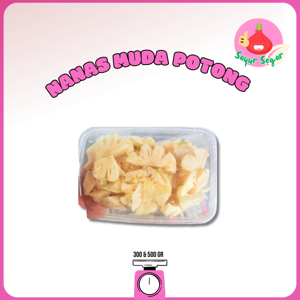 

Sayur Segar - Nanas Muda Potong Kupas Box / Unripe Pineaple 500 gr