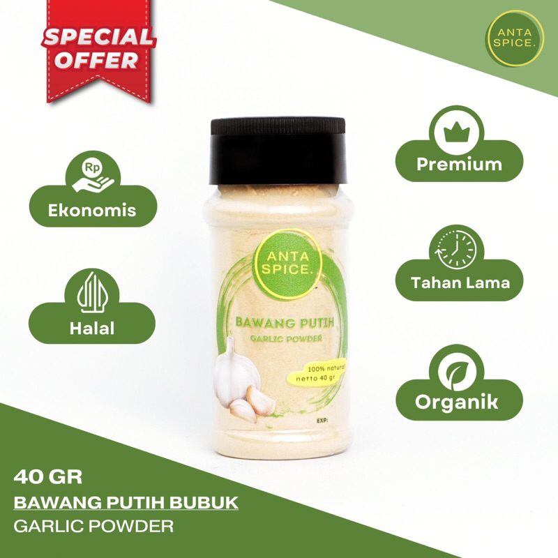 

Bawang Putih Bubuk / White Garlic Powder 40 Gr