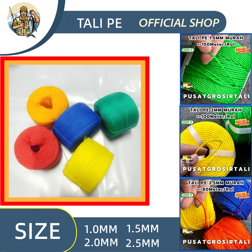 

Tali Tambang 1.0MM-2.5MM per roll - Tali Tampar / Tali Layangan / Tali Pertanian - Tali Tenda