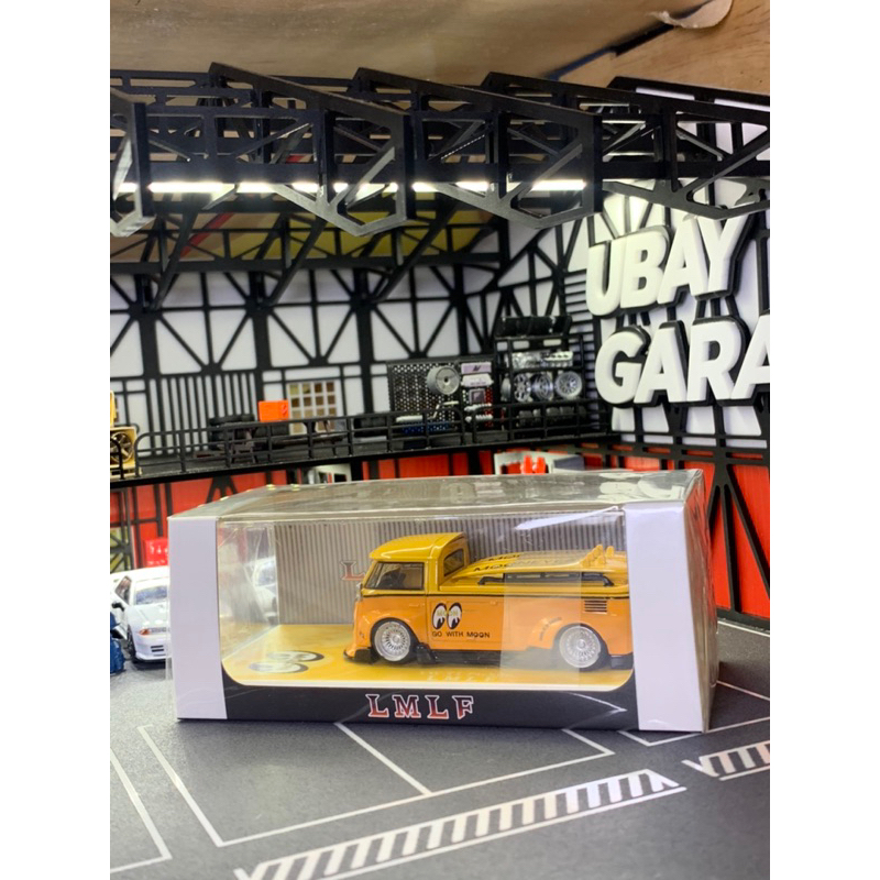 LMLF MODEL VOLKSWAGEN T1 PICK UP MOONEYES CUSTOM SURF BAK BISA DIBUKA DIECAST 1/64