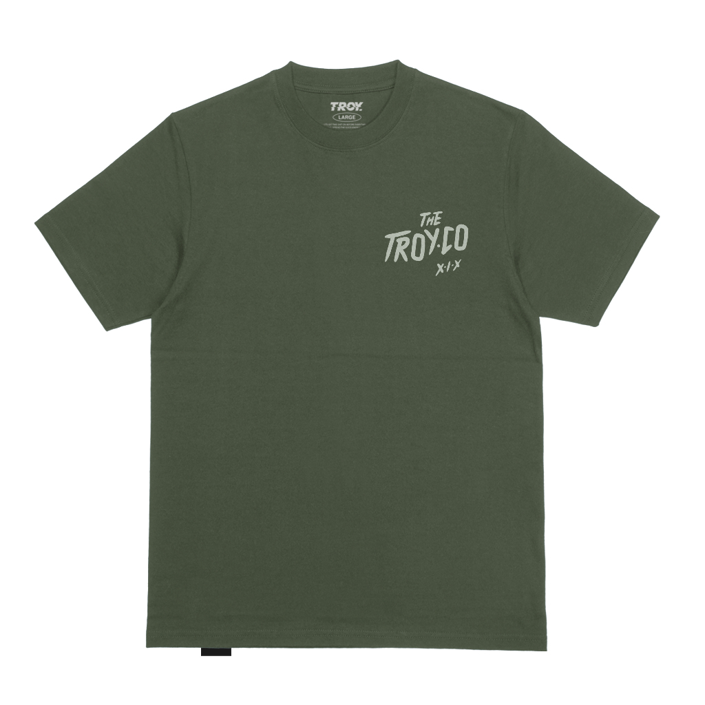 Troy Company Tshirt Army Green Witchcraft - Kaos Lengan Pendek Kaos Hijau Army MTD 2851