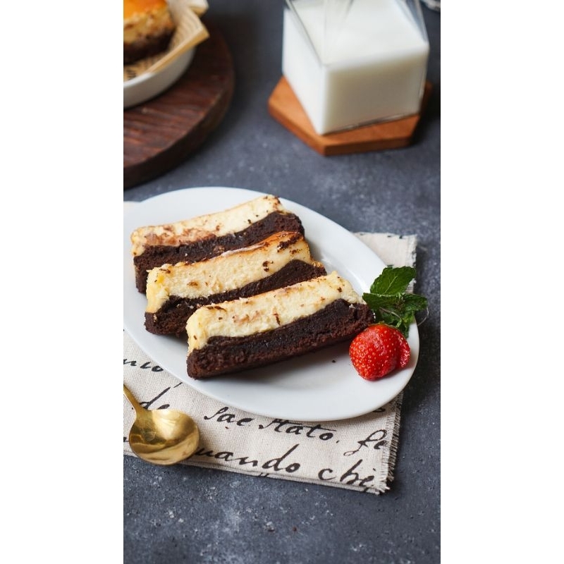 

Brownies burnt cheesecake 22x10