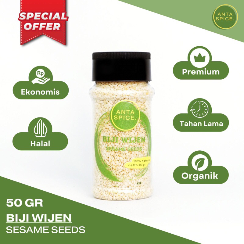 

Biji Wijen / Sesame Seeds Organik 50 Gr