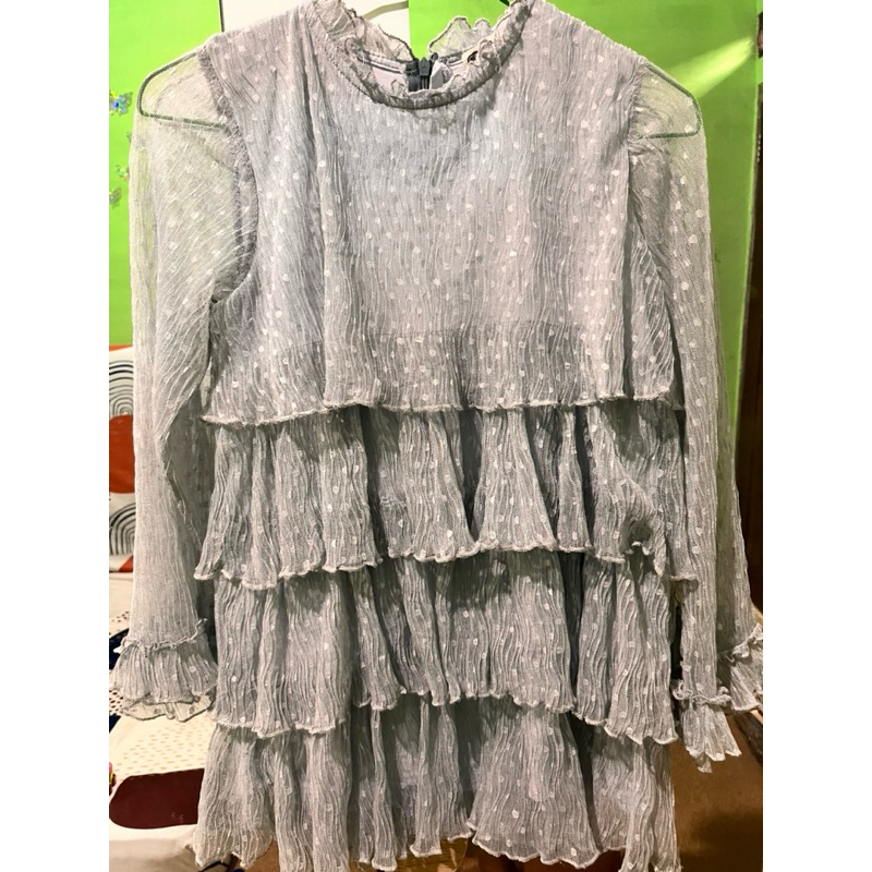 baju lebaran/ pesta tunik tile anak perempuan 6-8 tahun