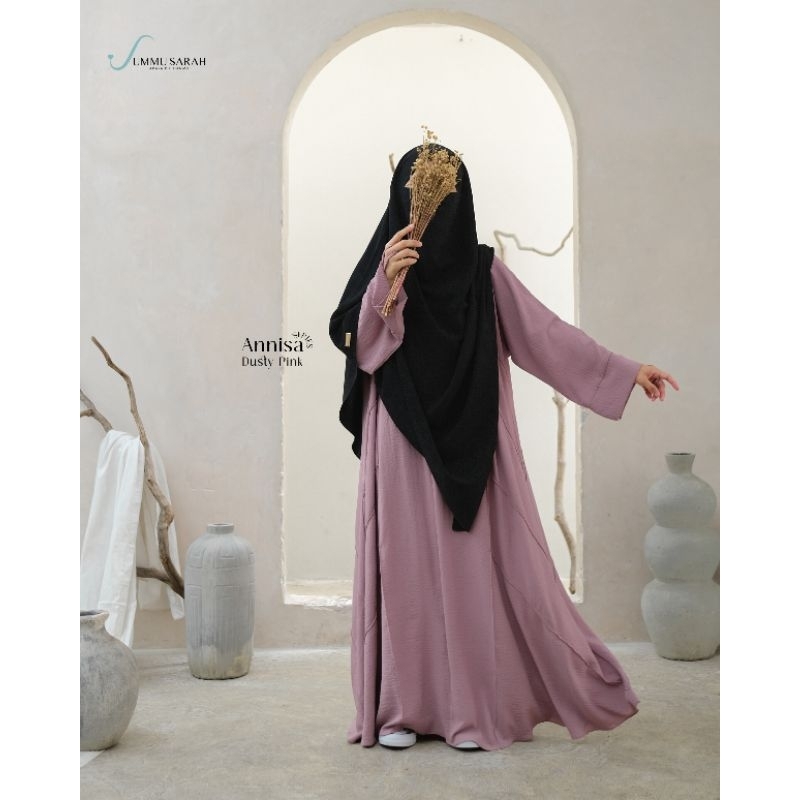 Abaya Annisa Crincle by Ummu Sarah Abaya Dewasa Bahan Princess Crincle Premium