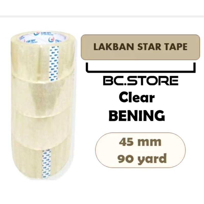 

LAKBAN BENING/COKLAT ( 6 PCS ) 90 YARD X 45MM (2INCH)