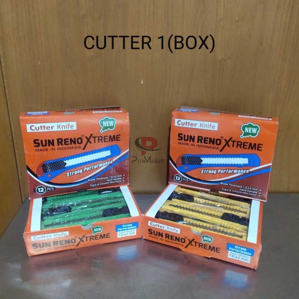 

Cutter Set 1 Box Isi 12 PCS L500 SUN RENO EXTREME – Alat Pemotong Serbaguna