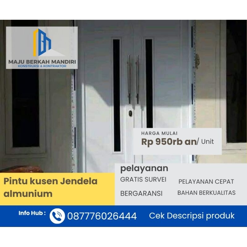 Pintu/kusen/jendela almunium