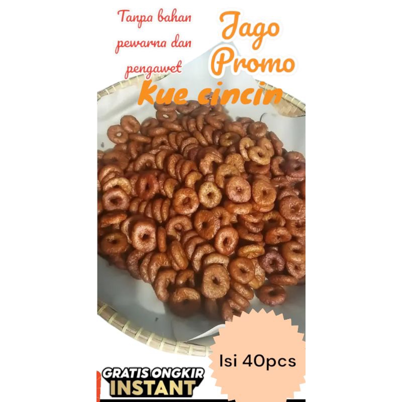 

kue cincin / Ali agrem mini isi 40pcs kemasan mika kueh Ali aliagrem kue tradisional