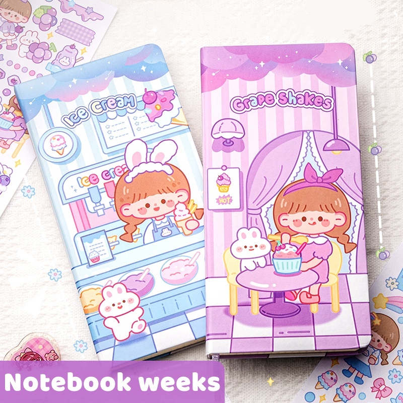 

Buku diary hardcase lucu Notebook karakter kartun Buku catatan gaya korea unik agenda jurnal Scrapbook Hadiah kado kreatif