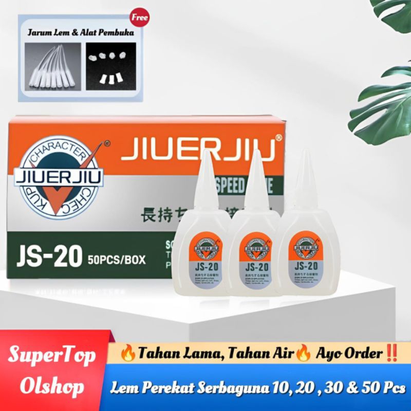 

Lem Super Glue Instant/ Perekat Perbaikan Tas Sepati cairan transparan penambal serbaguna ⭐Supertop⭐
