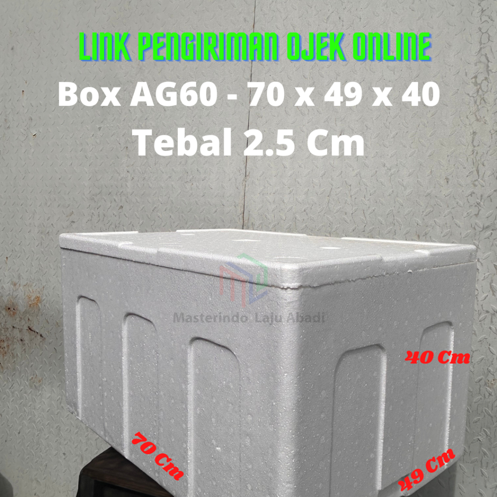 Box Styrofoam 60 Kg ( 70x49x40 cm ) Khusus Ojol