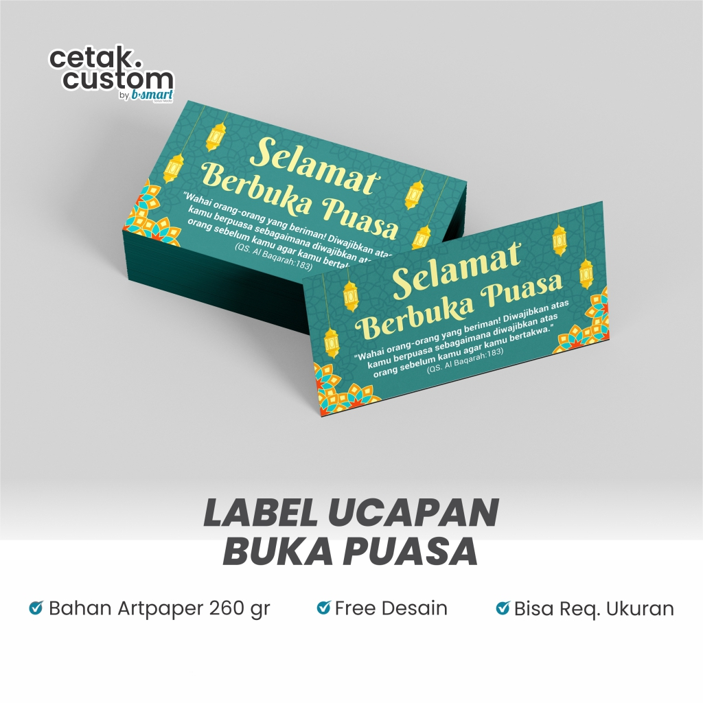 

KARTU UCAPAN BUKA PUASA | LABEL | ARTPAPER | A3 | RAMADHAN
