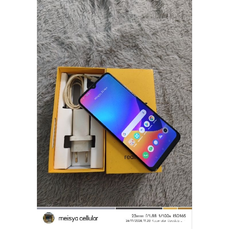 realme C15 ram 4/128 fulset second original gret B