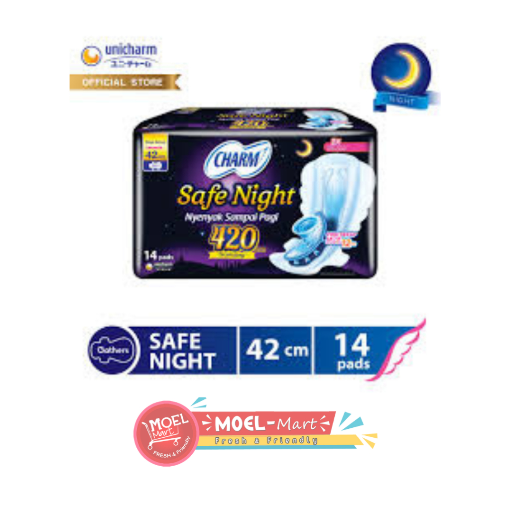 CHARM SAFE NIGHT 42CM 14 Pads