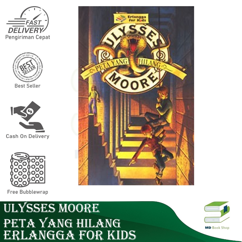 BEST SELLER ORIGINAL BUKU CERITA ULYSSES MOORE, PETA YANG HILANG - ERLANGGA FOR KIDS