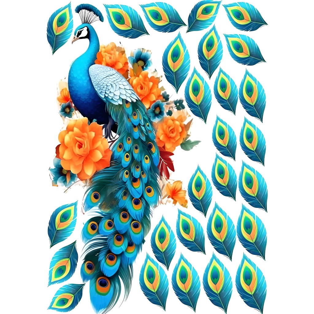 Burung Merak Untuk Buket Seserahan / Mahar / Hantaran  Lamaran & Pernikahan / Printable Burung Merak