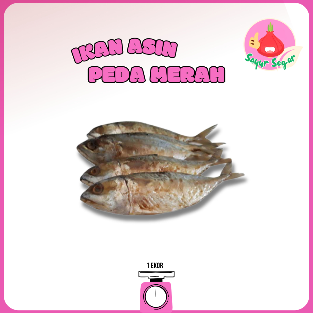 

Sayur Segar - Ikan Asin Peda Merah/Putih/Salted Peda Fish 1 Ekor