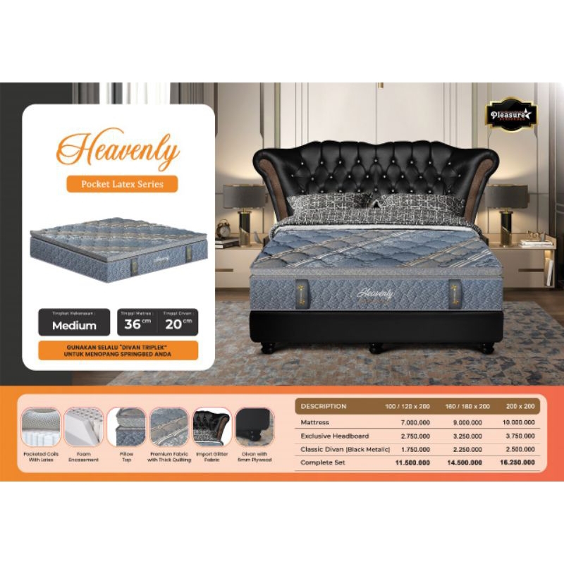 Springbed Pleasure New Heavenly Pocketed Spring