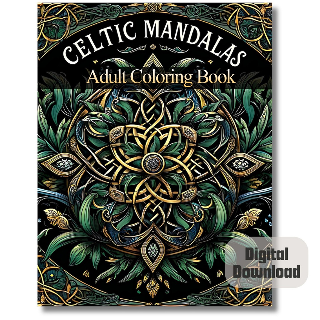 

41 Pages Buku Mewarnai Dewasa - Printable Adult Coloring Book - Digital Downloads - Gambar Mandala